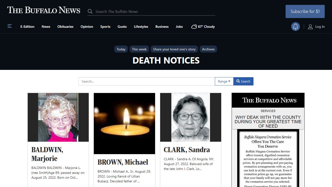 Death Notices | buffalonews.com